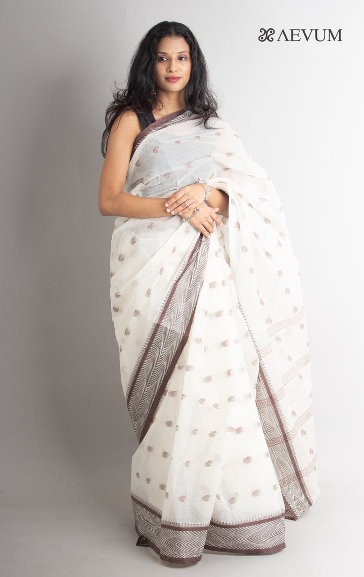 Bengal Cotton Tangail Tant Saree - 0617 - AEVUM