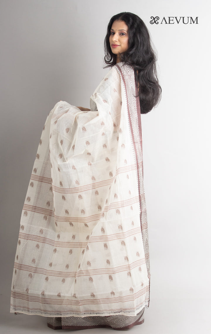 Bengal Cotton Tangail Tant Saree - 0617 - AEVUM