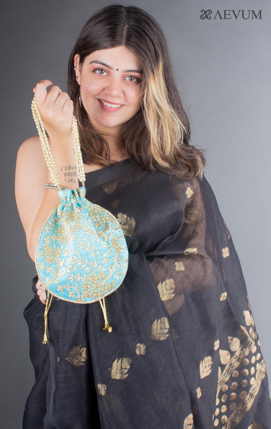 Embroidered Potli Bag - 6243 Potli Bag AEVUM