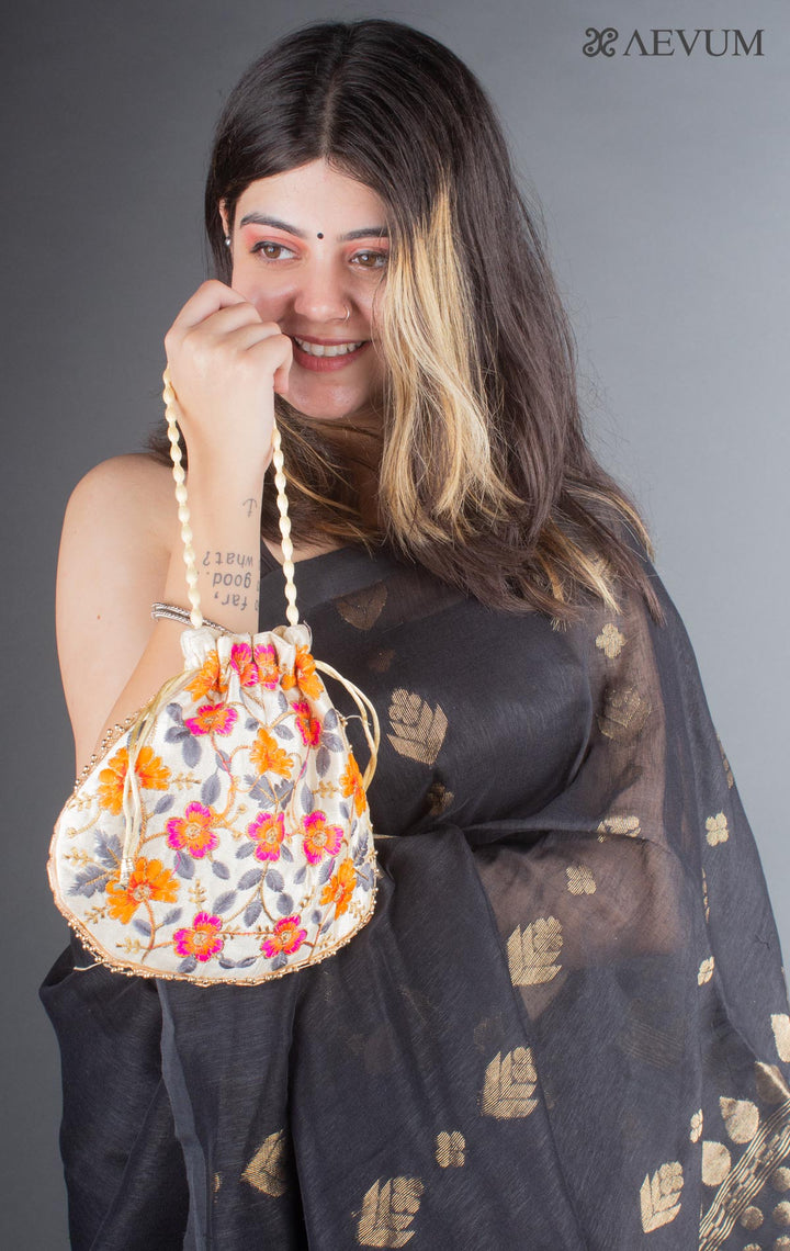 Embroidered Potli Bag - 6247 - AEVUM