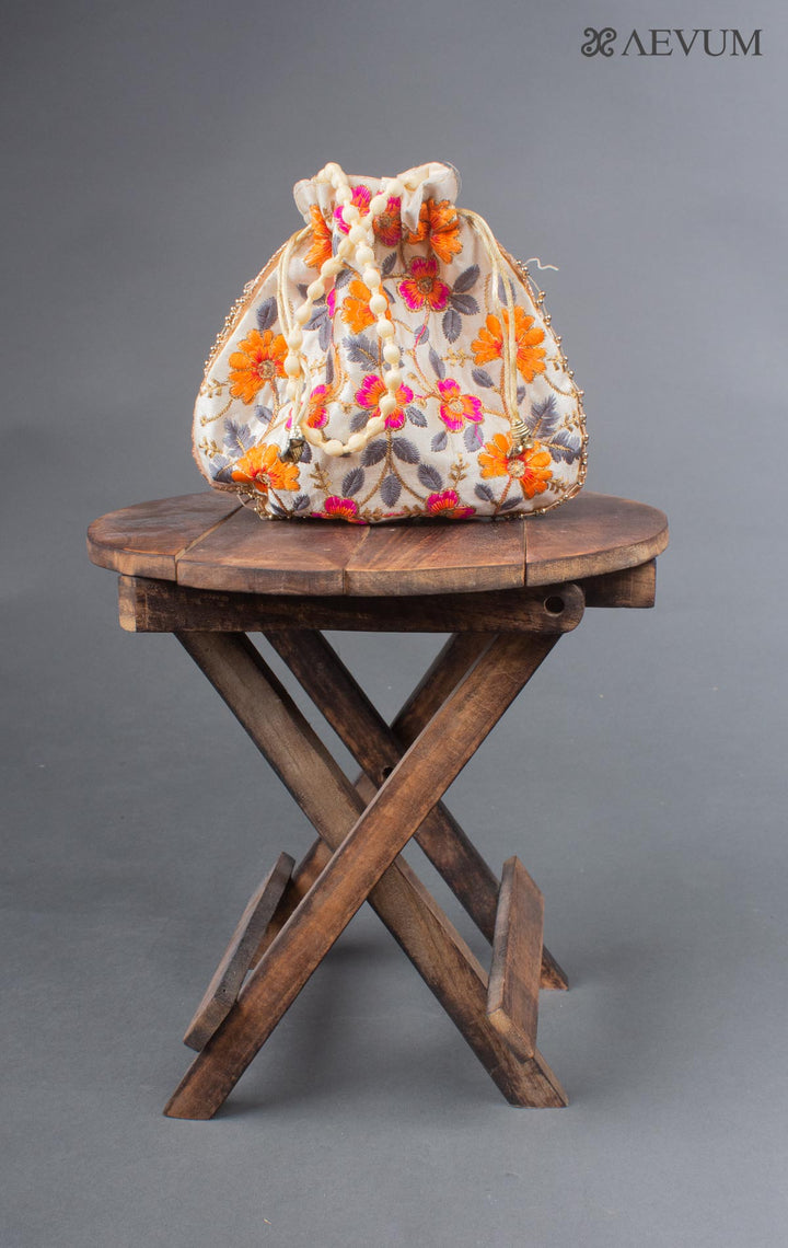 Embroidered Potli Bag - 6247 - AEVUM