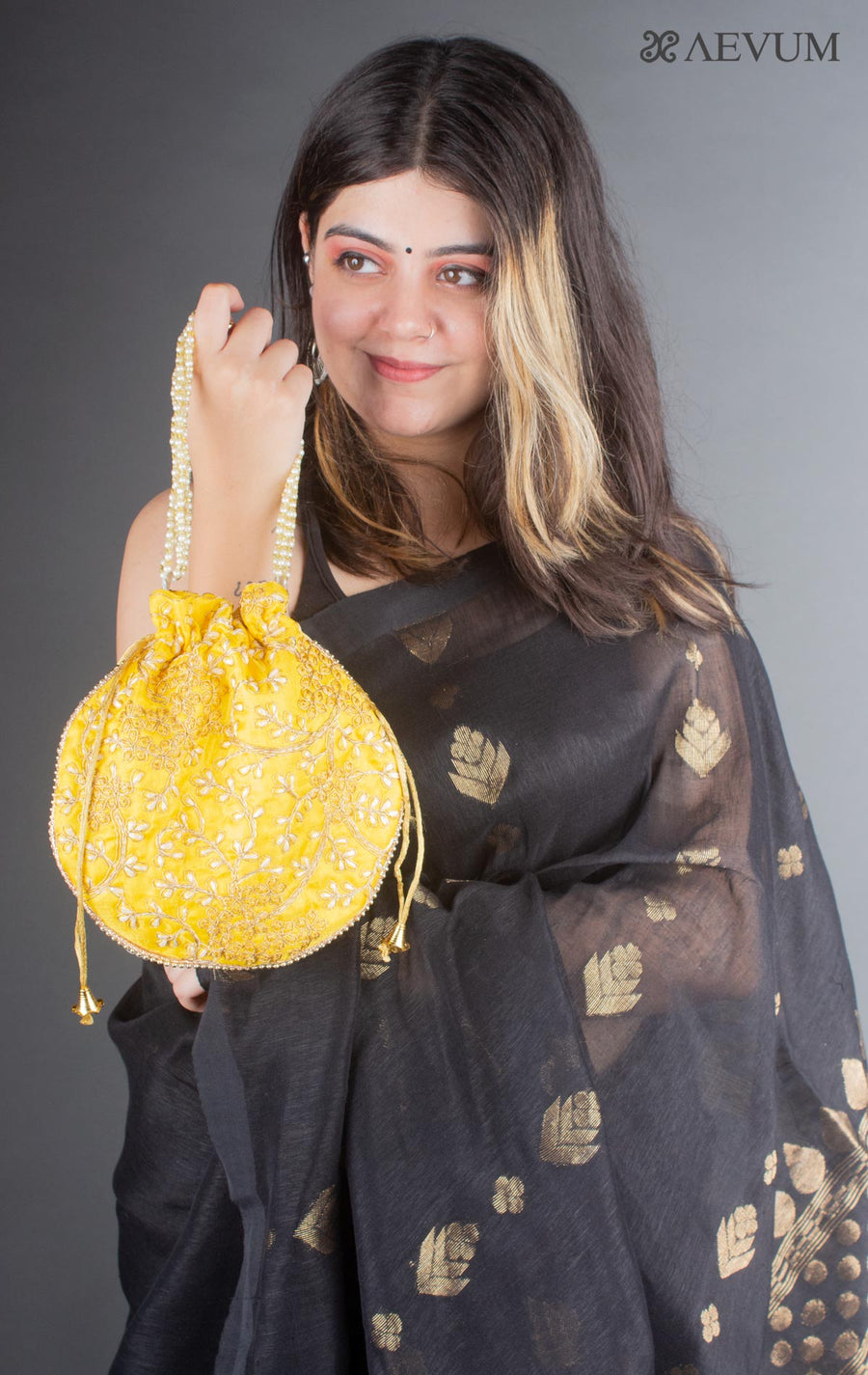 Embroidered Potli Bag - 6254 Potli Bag AEVUM