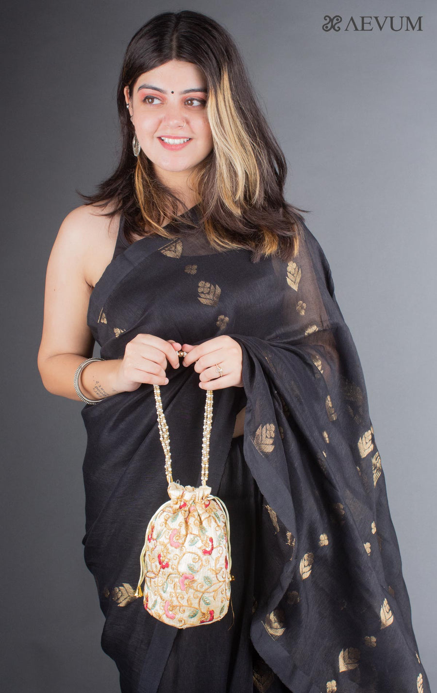 Embroidered Potli Bag - 6257 Potli Bag AEVUM