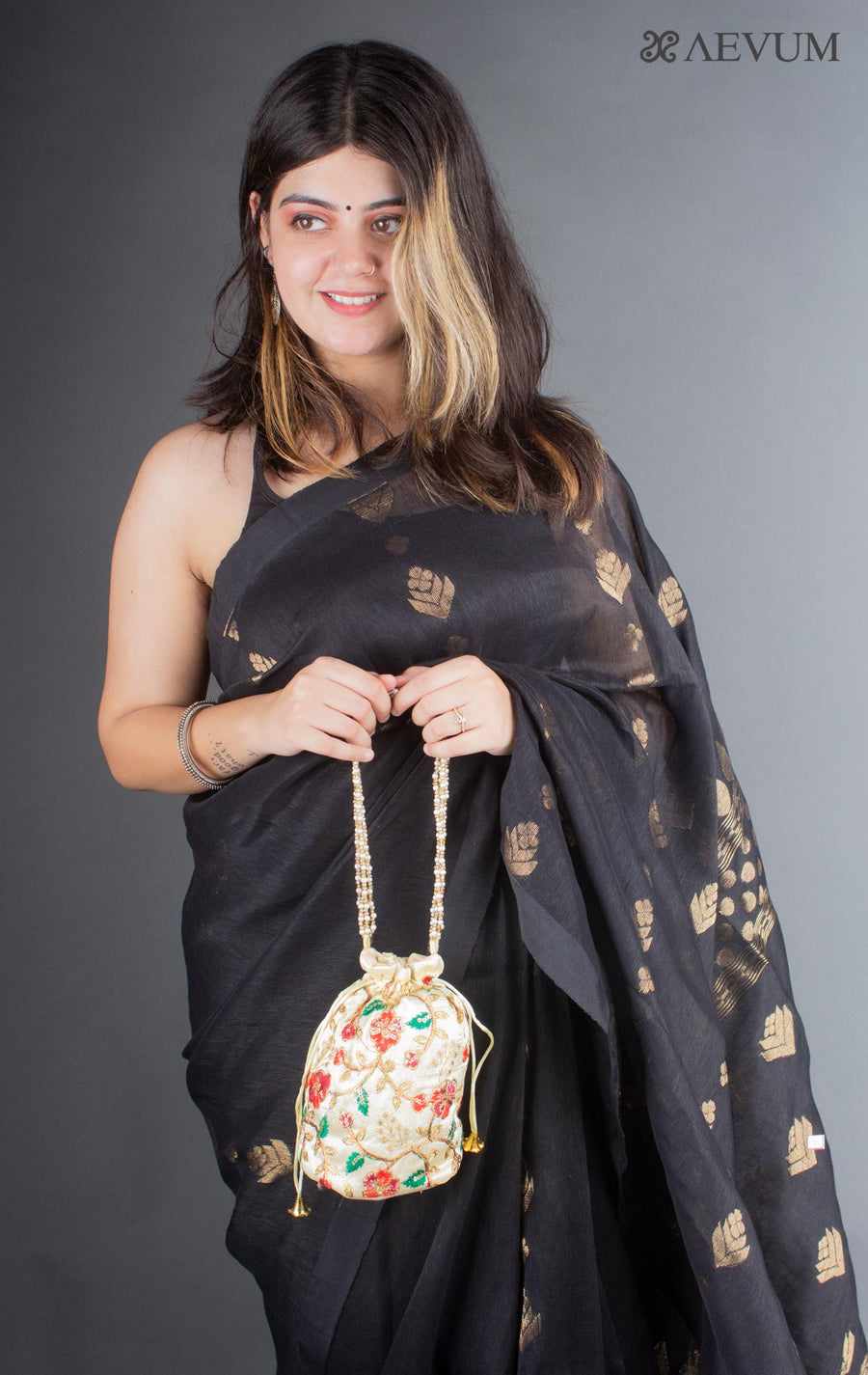 Embroidered Potli Bag - 6259 Potli Bag AEVUM