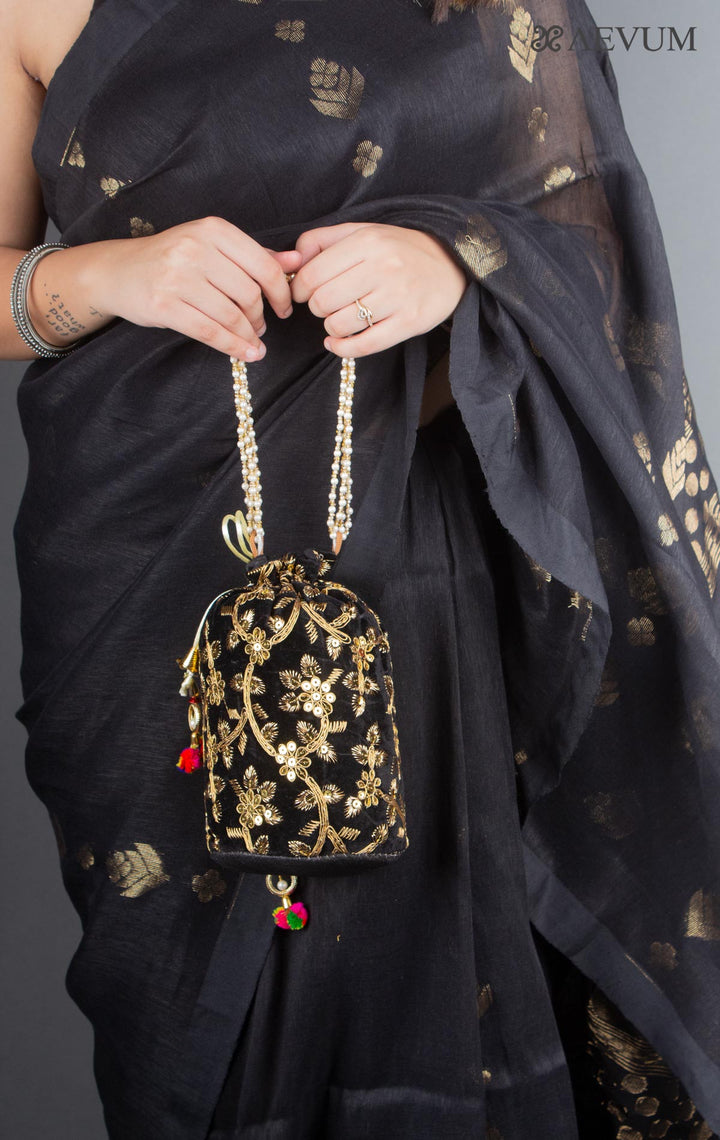 Embroidered Potli Bag - 6270 - AEVUM