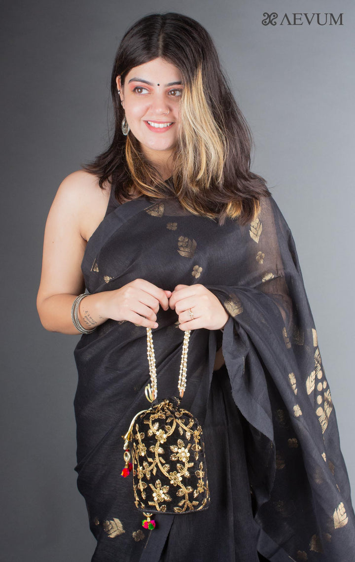 Embroidered Potli Bag - 6270 - AEVUM