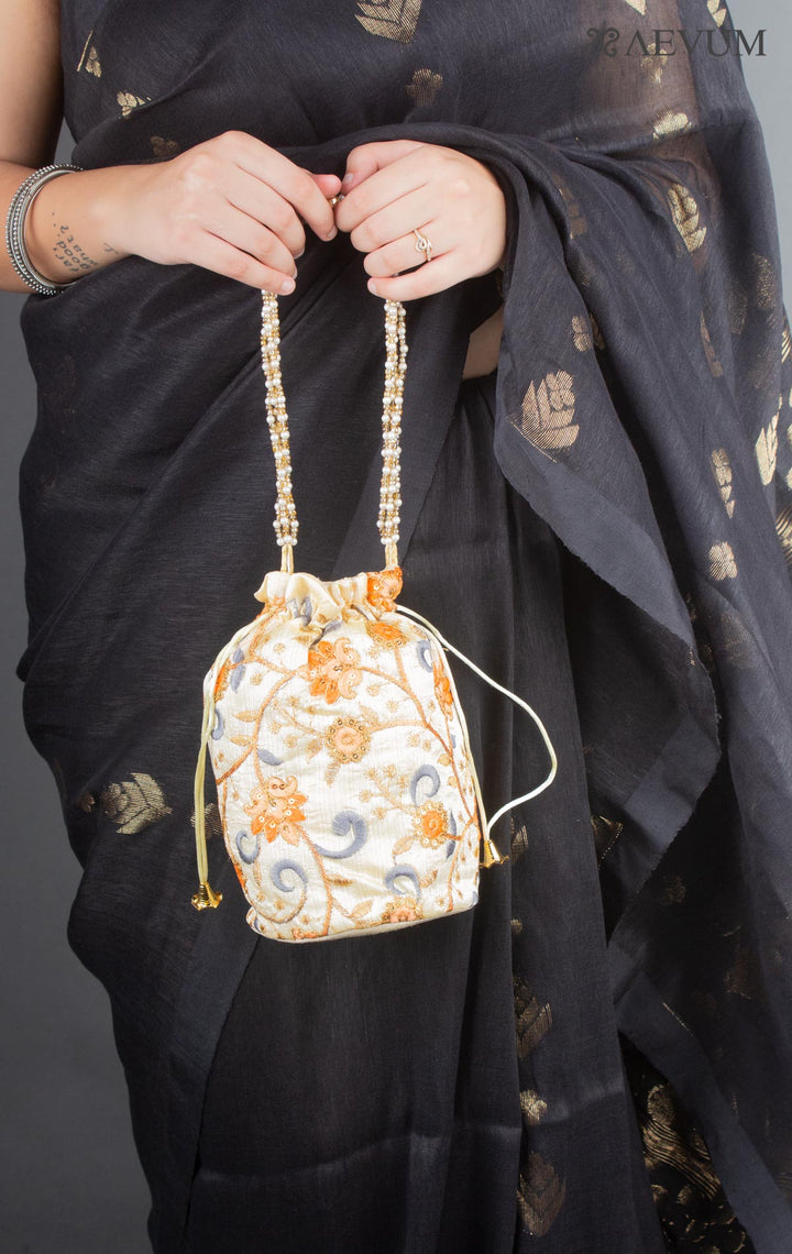 Embroidered Potli Bag - 6279 - AEVUM