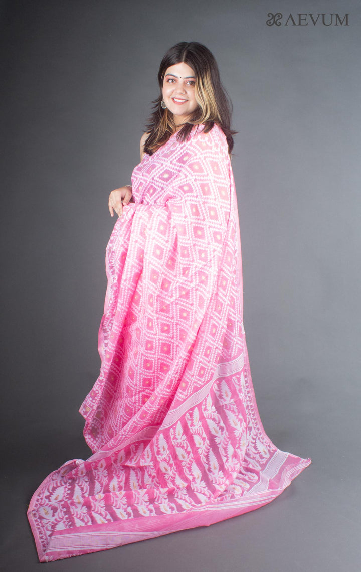 Dhakai Jamdani Jalbandi Saree without Blouse Piece - 6309 - AEVUM