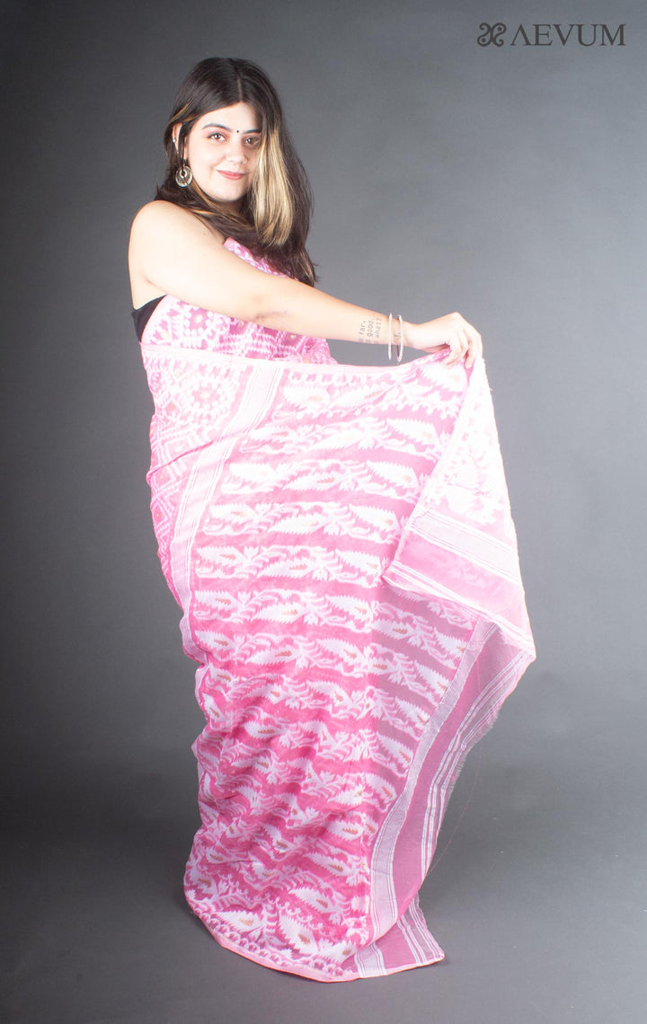 Dhakai Jamdani Jalbandi Saree without Blouse Piece - 6309 - AEVUM