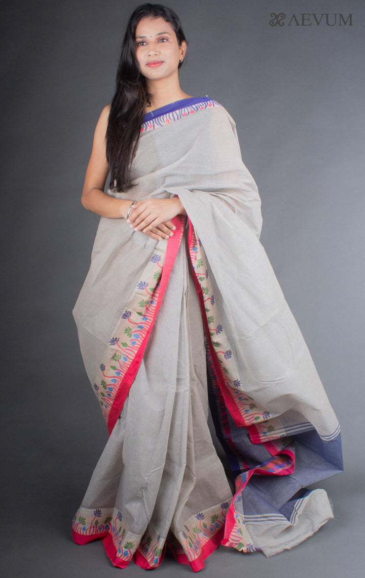 Bangladeshi Cotton Handloom Saree Without Blouse Piece - 6429 - AEVUM