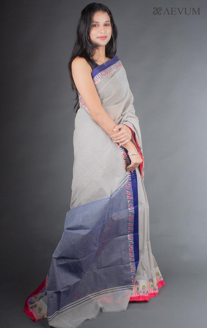 Bangladeshi Cotton Handloom Saree Without Blouse Piece - 6429 - AEVUM