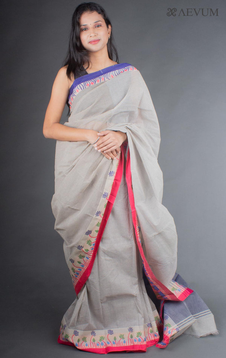 Bangladeshi Cotton Handloom Saree Without Blouse Piece - 6429 - AEVUM