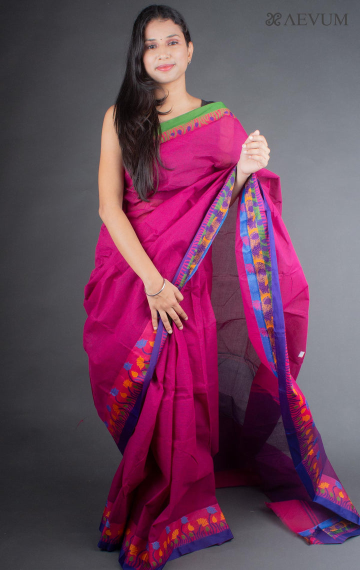Bangladeshi Cotton Handloom Saree Without Blouse Piece - 6433 - AEVUM