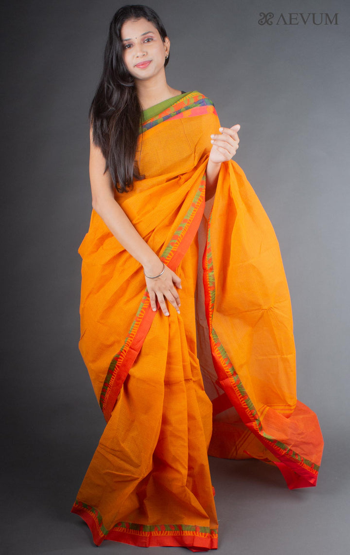 Bangladeshi Cotton Handloom Saree Without Blouse Piece - 6435 - AEVUM