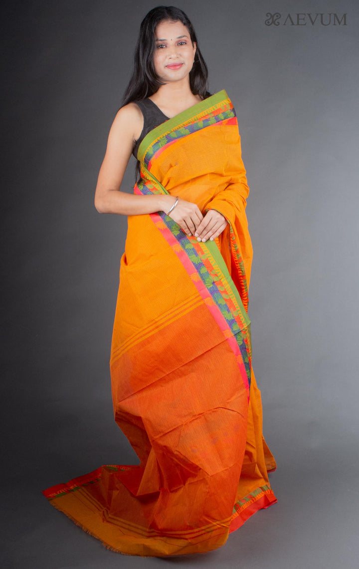 Bangladeshi Cotton Handloom Saree Without Blouse Piece - 6435 Saree AEVUM 2   