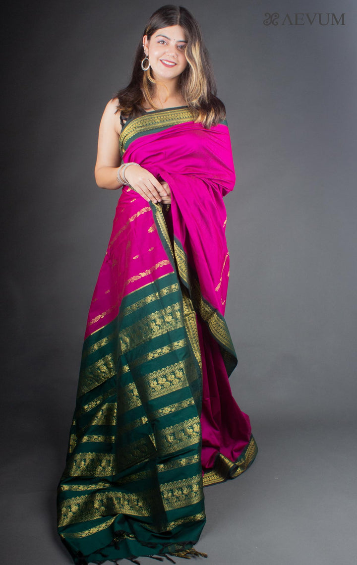 Kalyani South Cotton Silk Handloom Saree with Blouse Piece - 6516 Saree SSH   