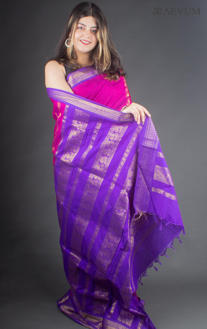 Kalyani South Cotton Silk Handloom Saree with Blouse Piece - 6519 Saree SSH   