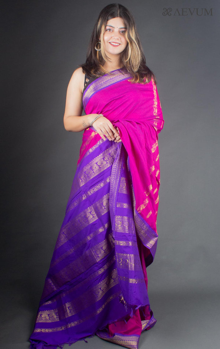 Kalyani South Cotton Silk Handloom Saree with Blouse Piece - 6519 Saree SSH   