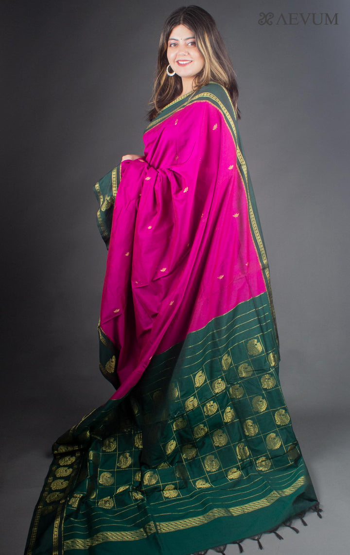 Kalyani South Cotton Silk Handloom Saree with Blouse Piece - 6522 Saree SSH   