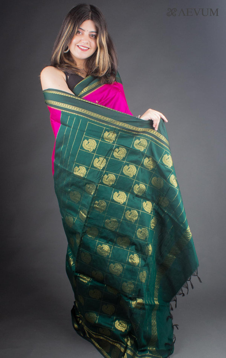 Kalyani South Cotton Silk Handloom Saree with Blouse Piece - 6522 Saree SSH   