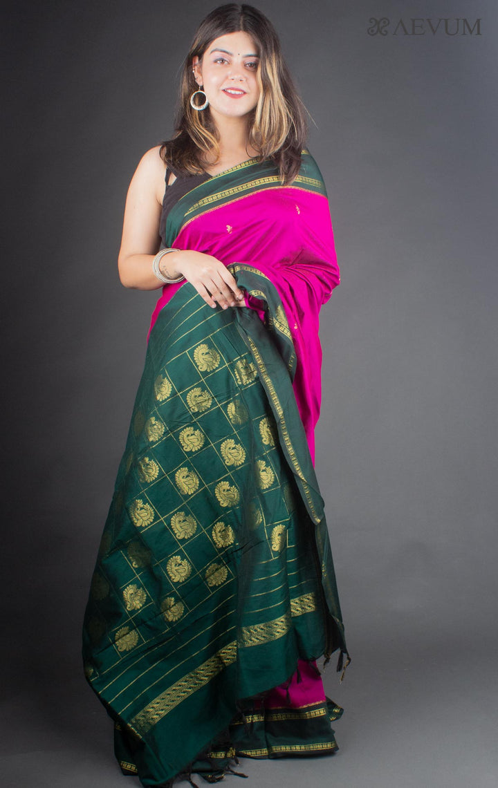 Kalyani South Cotton Silk Handloom Saree with Blouse Piece - 6522 Saree SSH   