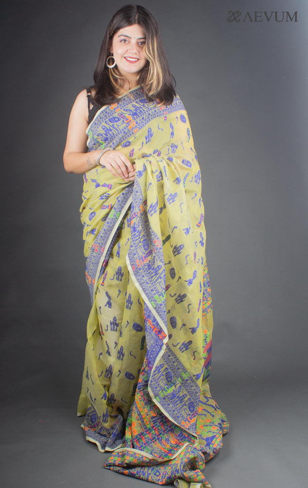 Dhakai Jamdani Saree without Blouse Piece - 6532 Saree Anita Kuthir   