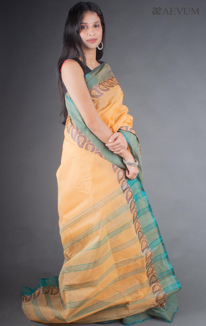 Bengal Cotton Handloom Saree Without Blouse Piece - 6645 - AEVUM