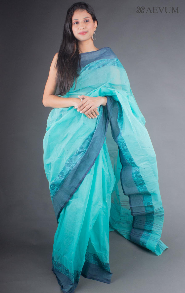 Bengal Cotton Handloom Saree Without Blouse Piece - 6648 - AEVUM