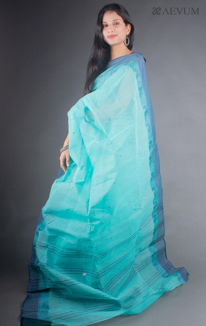 Bengal Cotton Handloom Saree Without Blouse Piece - 6648 - AEVUM