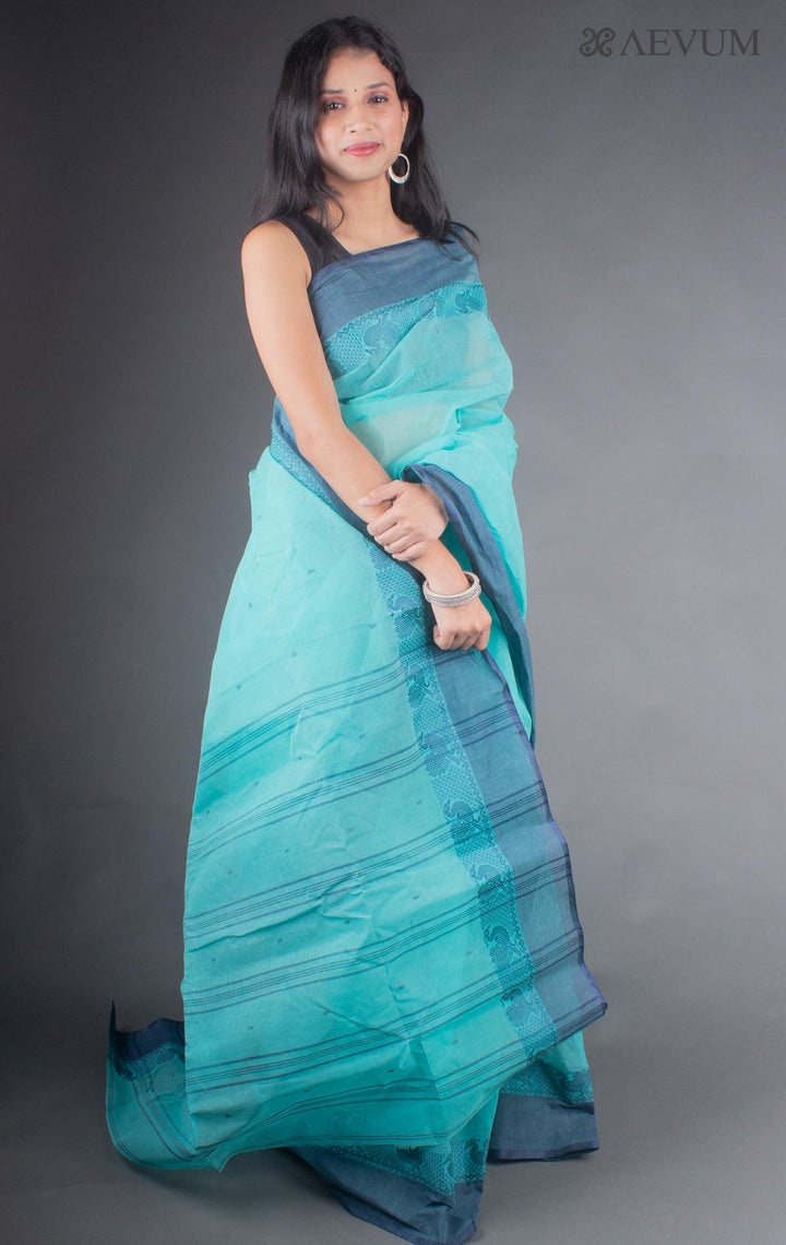 Bengal Cotton Handloom Saree Without Blouse Piece - 6648 - AEVUM