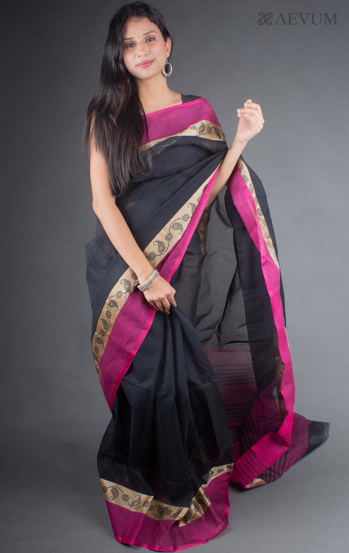 Bengal Cotton Handloom Saree Without Blouse Piece - 6649 - AEVUM