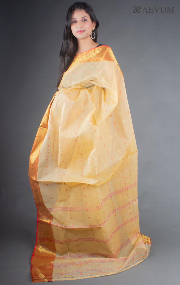Bengal Cotton Handloom Saree Without Blouse Piece - 6651 - AEVUM