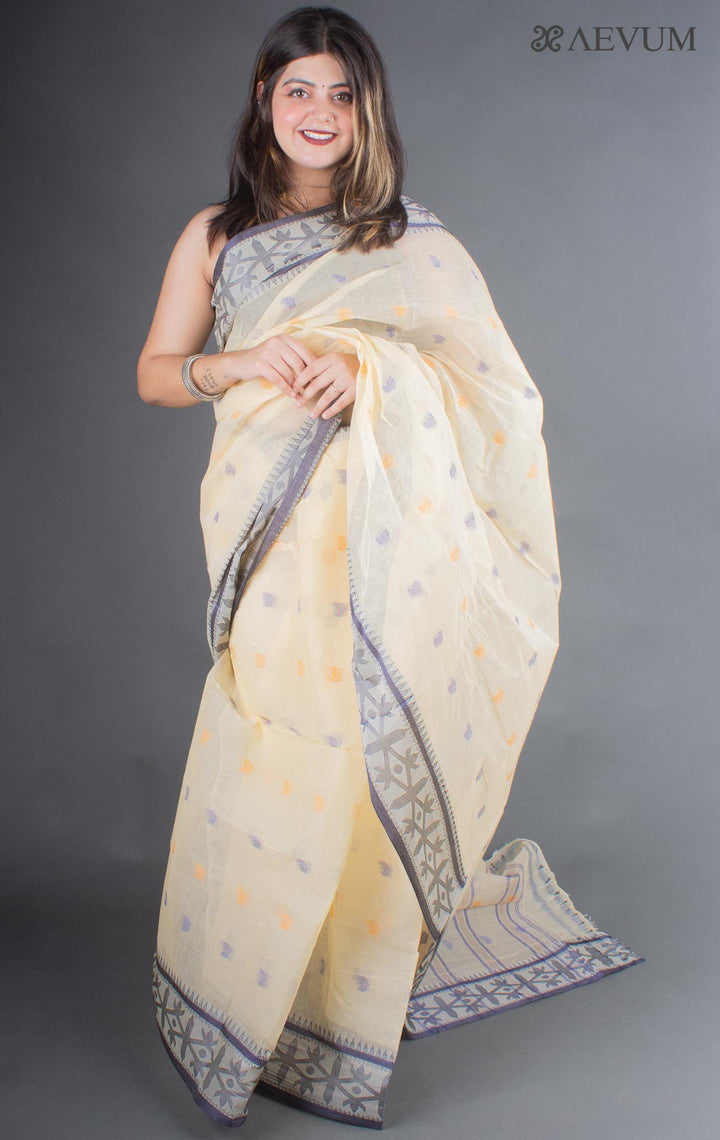 Bengal Cotton Handloom Saree Without Blouse Piece - 6655 - AEVUM