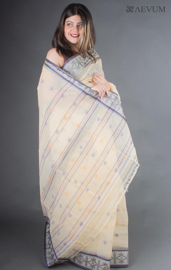 Bengal Cotton Handloom Saree Without Blouse Piece - 6655 - AEVUM