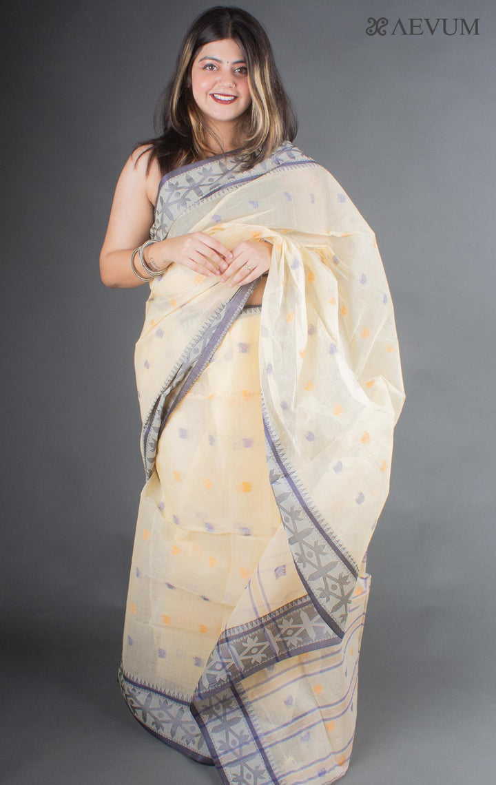 Bengal Cotton Handloom Saree Without Blouse Piece - 6655 - AEVUM