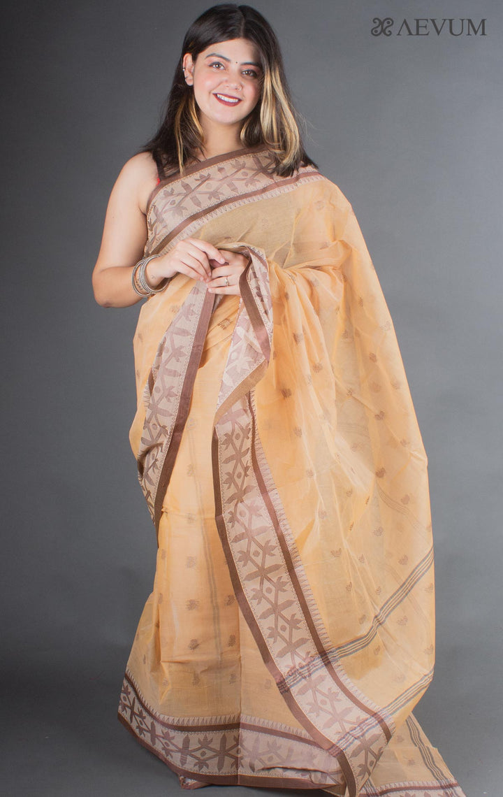 Bengal Cotton Handloom Saree Without Blouse Piece - 6659 - AEVUM