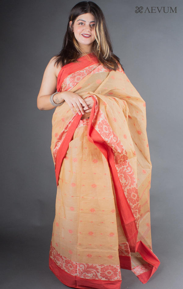 Bengal Cotton Handloom Saree Without Blouse Piece - 6662 Saree Ashoke Pal   