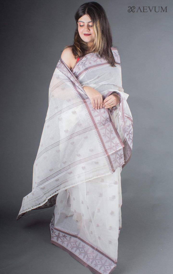 Bengal Cotton Handloom Saree Without Blouse Piece - 6663 - AEVUM
