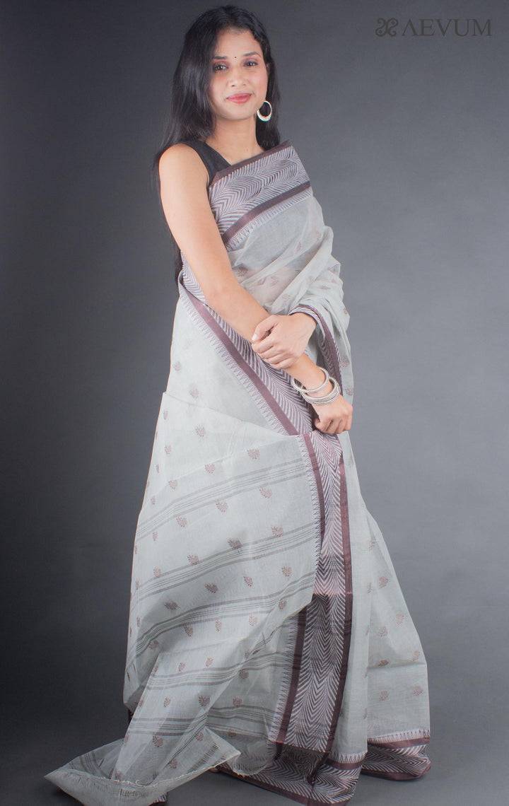 Bengal Cotton Handloom Saree Without Blouse Piece - 6666 - AEVUM