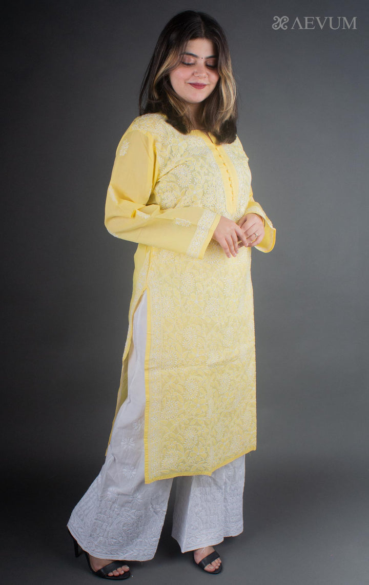 Hand Embroidered Lucknowi Chikankari Kurti - 7151 Kurti Silk Thread   