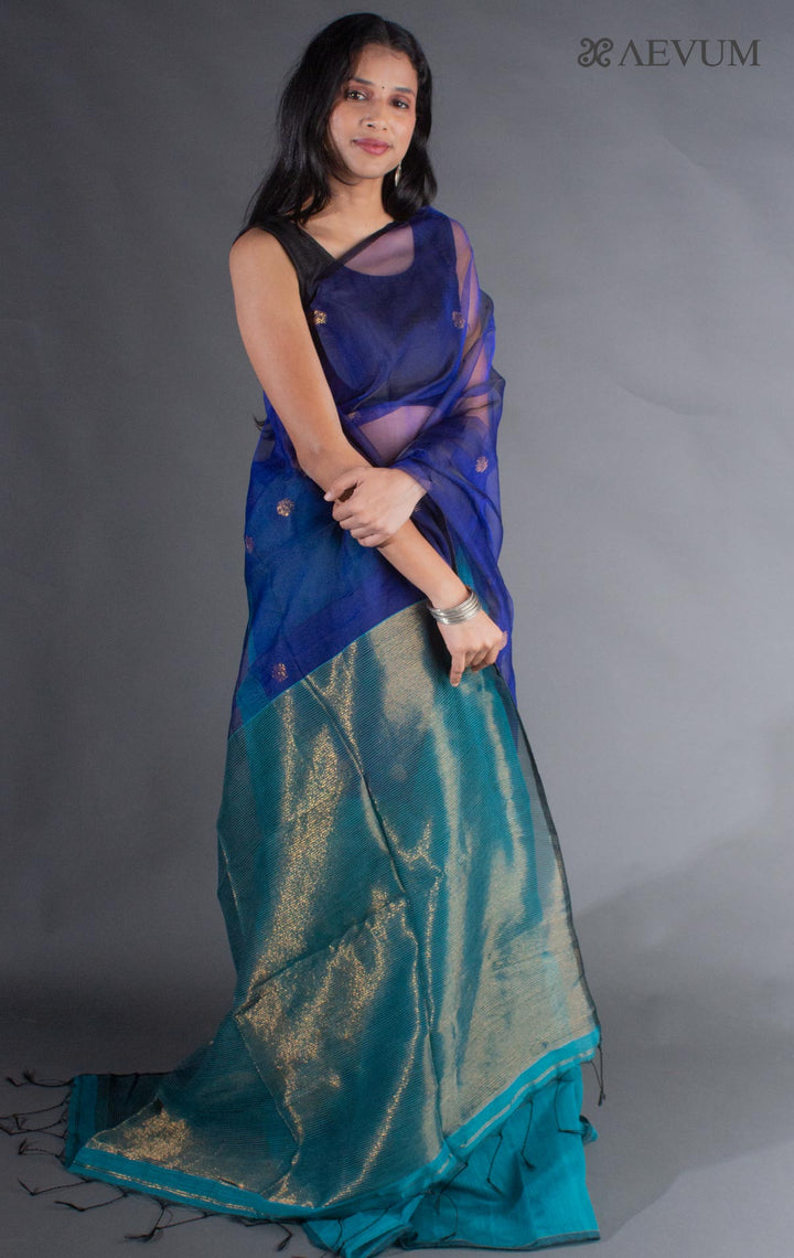 Ball Buti Matka Muslin Silk Saree - 8051 - AEVUM