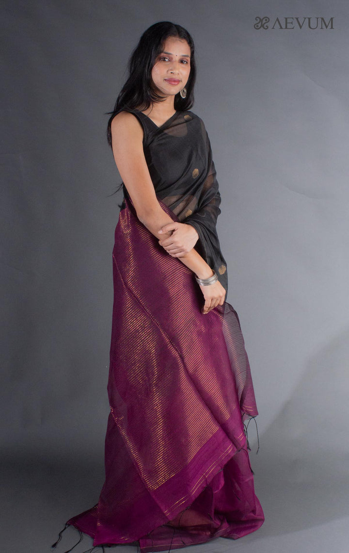 Ball Buti Matka Muslin Silk Saree - 8054 - AEVUM