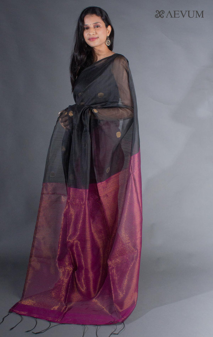 Ball Buti Matka Muslin Silk Saree - 8054 - AEVUM