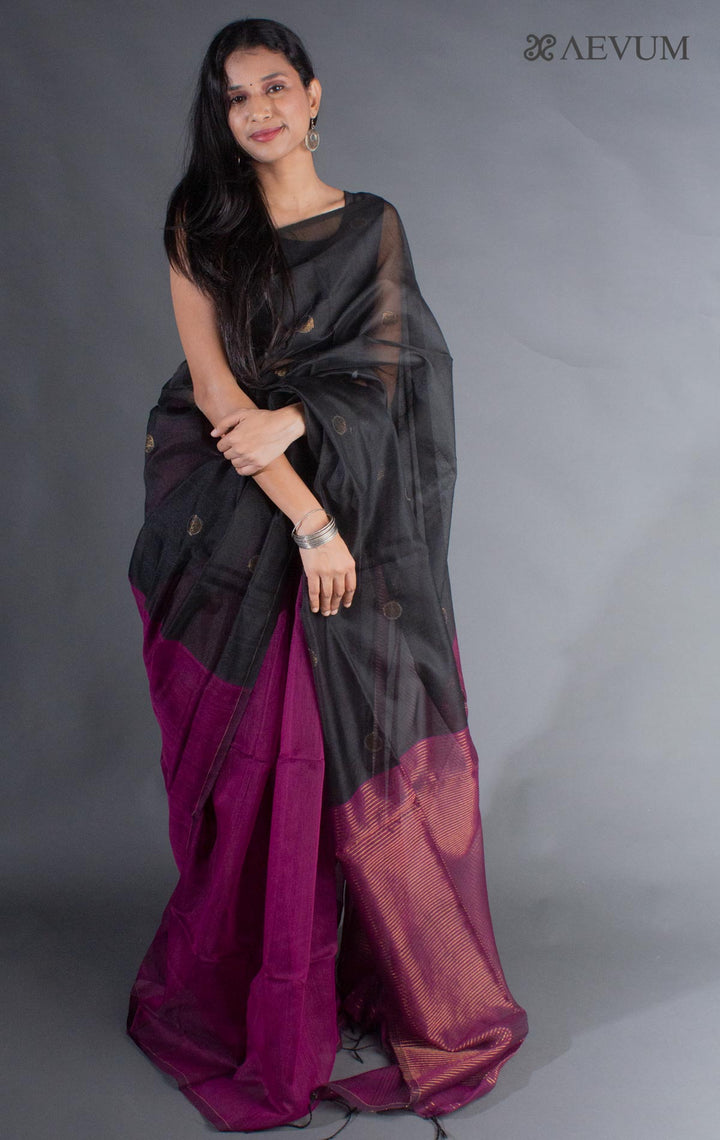 Ball Buti Matka Muslin Silk Saree - 8054 - AEVUM