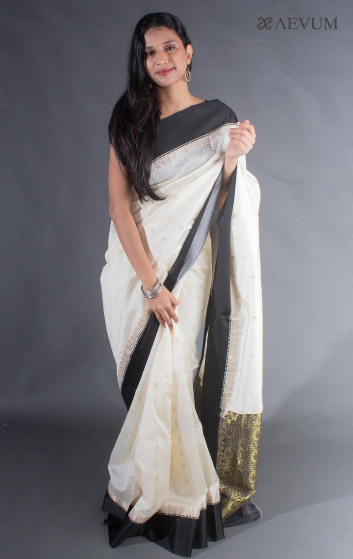 Soft Silk Gorod Saree With Zari Motifs - 8056 Saree Riya's Collection   
