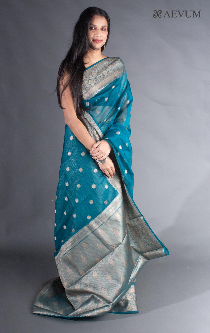 Organza Banarasi Handloom Saree - 8091 - AEVUM