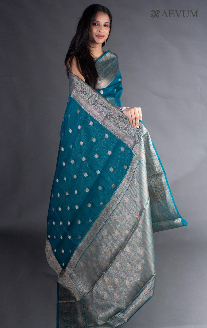 Organza Banarasi Handloom Saree - 8091 - AEVUM