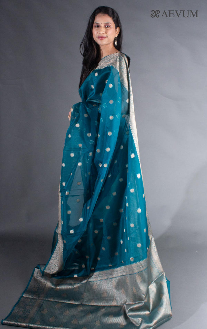 Organza Banarasi Handloom Saree - 8091 - AEVUM