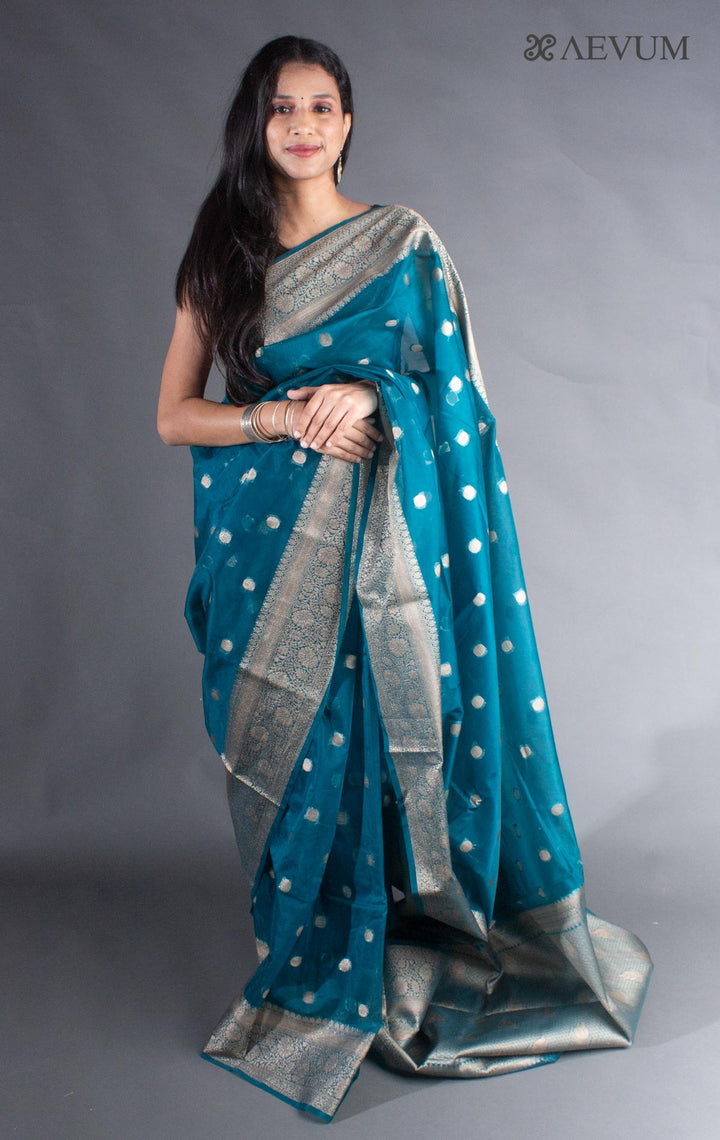 Organza Banarasi Handloom Saree - 8091 - AEVUM