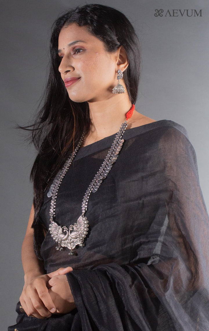 Long thread Necklace Set with Jhumka - 8249 - AEVUM